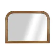 Maine & Crawford Conni 92x66cm Wood Arched Mantle Mirror Wall Decor Natural