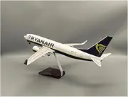 Replica 1:85 for Scale B737-800 Large Airplane Model RYANAIR with Base Landing Gears Resin Miniature Plane for Collection Airplane Toy