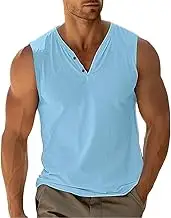 Polo Shirts for Men with Orange for Hawaiian Travel Holiday Sleeveless with Pocket Double Collar Long Tee Regular Fit Funny Collared Multipack Short Tops