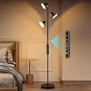 Clora LED Tree Floor Lamp, Modern Dimmable Standing Lamp Touch Control, 4 Color Temperatures, 3 Rotatable LED Light Floor Lamps for Living Room, Bedroom, Office