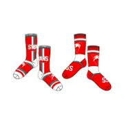 Mens Official AFL 2 Pack Sydney Swans Printed Socks Size 8-11