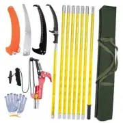 Pole Saws for Tree Trimming, 7.3-27 ft Tree Pruner Manual Pole Saw, Extendable