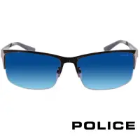 在飛比找momo購物網優惠-【POLICE】金屬鏡腳造型太陽眼鏡(藍-POS8874-0