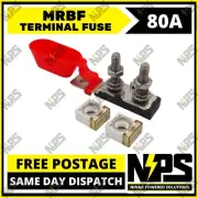 80A MRBF Terminal Ceramic Fuse + Dual Holder Block 8mm 58V CF Battery Double