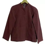 Eileen Fisher Jacket Organic Cotton Mandarin Collar PP/PTP (Petite)(2/4P) NWT