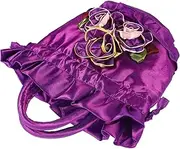 [Healeved] Ladies Handbag for Cute Wedding Banquet Bag Handbag Gold Clutch Purses for Women Evening Purses Hand Bridal Woman Dressy Small Ladies Bride Wedding Bags Purple Fabric