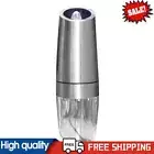 Gravity Electric Salt and Pepper Grinder for Spices Salt Pepper Herbs (Silver) N