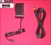 9V AC Adapter Power Supply + 12Ft RCA Video Cable + GOLD TV RF for Atari 2600 Jr