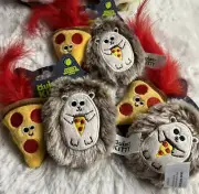 Cat Small Pet Toy Quirky Kitty Pizza & Hedge Hog Catnip & Silvervine Inside- 3pk