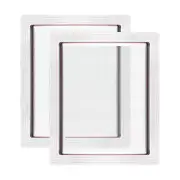 13.3x9.4 Inch Aluminum Silk Screen Printing Frames with 160 White Mesh, 2 Pack