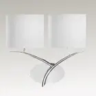 Wall Light Modern Design Chrome With Shades IN Canvas 2 Lights MN-606
