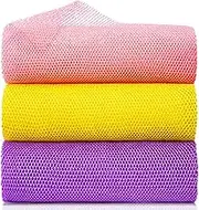 3 Pieces African Net Sponge African Bath Sponge African Scrubbing Long Net Rag African Exfoliating Net African Wash Net Shower Body Scrubber,Long-Lasting Shower Body Scrubber