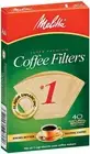 Melitta Super Premium #1 Cone Paper Coffee Filters, Natural Brown, 40 Count