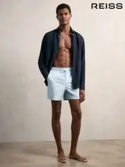 Reiss Soft Blue Cliff Drawstring Swim Shorts (AW6608) | $120