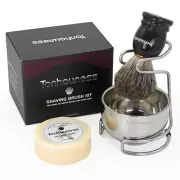 Shaving Brush Kit for Men, 4 in 1 Shaving Brushes Set Includes Badger Hair Shave