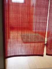 Ready-made size, length 150 cm, linen plain door curtain, dyed colo From Japan