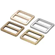 16Pcs 1Inch Tri-Glide Slide Buttons Buckle Webbing Strap Fastener Multicolored