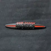 1x WORKS New Glossy Black Big Metal Emblem Decal Badge Sticker ALL4 Cooper Turbo (for: Renault)
