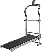 FitnessLab Manual Treadmill Foldable Incline Exercise Fitness Walk Machine Home Gym