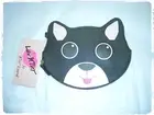 Luv Betsey Johnson Black & White Bright Eyed Kitty Cat Wristlet Coin Purse