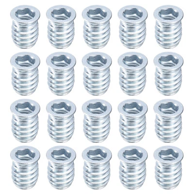 60Pcs Threaded Inserts, 5/16"-18x43/64" Threaded Inserts for Wood Tools