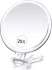 B Beauty Planet 25X Magnifying Mirror, 5-Inch Double-Sided Handheld Mirror with