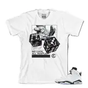 Tee to match Air Jordan Retro 6 Reverse Oreo Sneakers. No Luck Tee