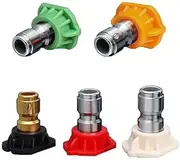 MINGOU Pressure Washer Tips Set Multiple Degrees, 3.5 GPM Power Washer Nozzle Tips 5 Pack, 1/4 Quick Connect（2.5/3.0/3.5/4.0/4.5/5.0/5.5/6.0GPM）