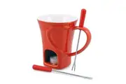 Swissmar 75806 4pc Chocolate Fondue Mug Set Red