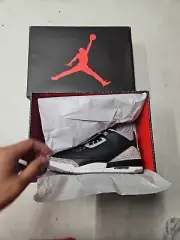 Big Kid's Jordan 3 Retro "Black Cement" Black/Fire Red-Cement Grey (DM0967 010)