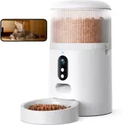 Faroro Automatic Cat Feeder with Camera, 3MP HD Video 4L Camera