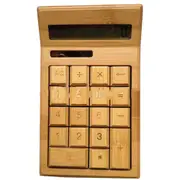12 Digits Natural Bamboo Solar Electronic Calculator