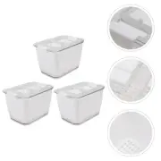 3 Pcs Food Drainage Container Pantry Storage Containers Freezer
