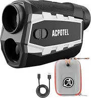 Acpotel Golf Rangefinder, Feet Range Finder Golf with Slope Scanning, Magnet Disc Golf Range Finder Fast Flag-Lock with Vibration, 6X Magnification Speed Measurement
