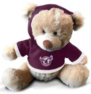 Manly Sea Eagles NRL 18cm Plush Teddy with Hoodie