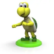 UNPAINTED Mario Brothers Bros Koopa Troopa 3D Printed Model Kit 8" Tall (3-22)