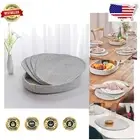 Handmade Oval Placemats Set for 6 - Stylish Gray Mixed Dining Table Accessory