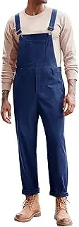 Runcati Mens Corduroy Bib Overalls Workwear Fashion Casual Jumpsuit Adjujstable Strap Romper Coverall