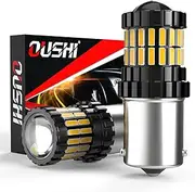 OUSHI 1156 LED Reverse Light Bulbs, Canbus 6500K White 300% Brightness 2600Lm, BA15S 7506 1141 P21W LED Bulb with Projector Backup Tail Brake Turn Signal Lights, Pack of 2