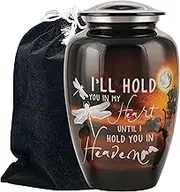 Amaira Memorials Urn for Ashes Adult Male/Female | Handcrafted Urns for Human Ashes Adult Man/Women | Funeral/Cremation Urns, Decorative Urns | Memorial Gifts | Black Moonlight Urn- Up to 200 LBS