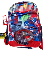 Marvel Avengers Super Heroes 17" Backpack Front Pocket Water Resistant Canvas