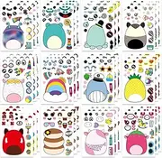 36 Sheets Cartoon Make a Face Stickers for Kids,Birthday Party Favors Party Supplies Mixed and Matched with 12 Designs Fantasy Characters Make Your Own Stickers Gifts Reward