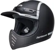 Moto-3 Fasthouse Old Road Black White Full Face Helmet