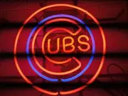 Chicago Cubs 2016 World Series 17"x17" Neon Light Sign Lamp Bar Glass Pub Art