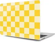 MEEgoodo Case for MacBook Pro 13 inch Case 2022 2021 2020 New A2338 M2/M1 A2251 A2289, Laptop Hard Shell with Keyboard & Camera Cover Compatible with 13 inch MacBook Pro, Yellow Squares
