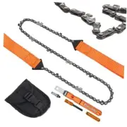 Pocket Chainsaw 40" Survival Camping Saw Heavy Duty Steel - Folding Chain Hand