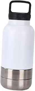 Yajuyi Travel Container for Dogs Featuring Insulated Water Bottle and Bowls, White