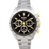 SEIKO精工 SBTR015手錶 日本限定款 黑X金面 DAYTONA三眼計時 日期 鋼帶 男錶