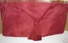 RED PAISLEY CHRISTMAS FABRIC TABLE RUNNER 13X70 NEW