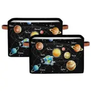 AUUXVA Solar System Planet Storage Basket Bins Large Fabric Storage Cube Box